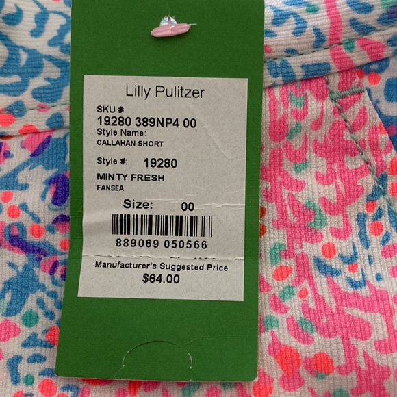 NWT Lilly Pulitzer Callahan Short in Minty Fresh - Picture 3 of 4